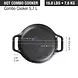 Victoria 2-piece cast iron combo cooker: 5.7 L dutch oven and grill-ridged skillet lid