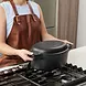Victoria Enameled cast iron oval dutch oven combo, bread baker and skillet lid, 5.7 L