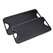 Victoria Reversible cast iron griddle with flat and ridged sides, 47 x 25 cm