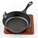 Victoria Leather trivet for hot cast iron cookware