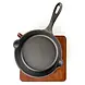Victoria Leather trivet for hot cast iron cookware