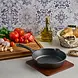 Victoria Leather trivet for hot cast iron cookware