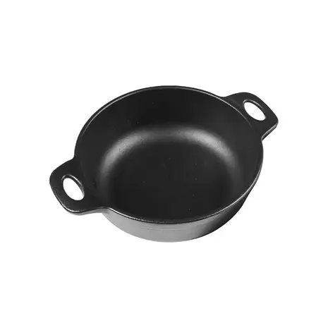 Victoria Enameled cast iron cazuela round pot and serving bowl for oven to table, 14 cm