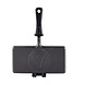 Victoria Cast iron panini and sandwich press with dimpled surface and heat-resistant handle