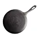 Victoria Enameled Flat cast iron comal griddle and crepe pan with a long handle, 26.5 cm