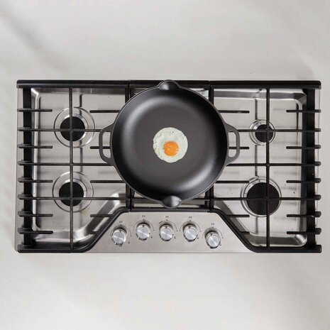 Victoria Enameled cast iron skillet with loop handles, 33 cm