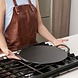 Victoria Extra-large cast iron pizza pan and comal with dimpled surface and dual loop handles, 38 cm