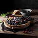 Victoria Extra-large cast iron pizza pan and comal with dimpled surface and dual loop handles, 38 cm