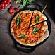 Victoria Extra-large cast iron pizza pan and comal with dimpled surface and dual loop handles, 38 cm