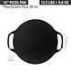 Victoria Extra-large cast iron pizza pan and comal with dimpled surface and dual loop handles, 38 cm