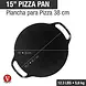 Victoria Extra-large cast iron pizza pan and comal with dimpled surface and dual loop handles, 38 cm