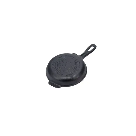 Victoria Geëmailleerde gietijzeren mini-koekenpan met lange steel en dubbele giettuiten, 10 cm