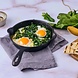 Victoria Enameled cast iron skillet with a long handle and dual pour spouts, 16.5 cm
