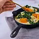 Victoria Cast iron skillet with a long handle and dual pour spouts, 16.5 cm