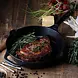 Victoria Cast iron skillet with a long handle and dual pour spouts, 25 cm