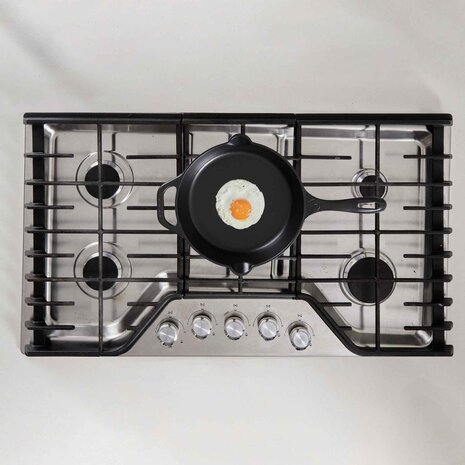 Victoria Gietijzeren koekenpan met lange steel en dubbele giettuiten, 25 cm
