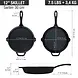 Victoria Enameled cast iron skillet with a long handle and dual pour spouts, 30 cm
