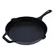 Victoria Cast iron skillet with a long handle and dual pour spouts, 30 cm