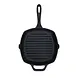 Victoria Enameled cast iron square grill pan with ridges, dual spouts and helper handle, 25 x 25 cm
