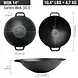 Victoria Cast iron wok with flat base and two loop handles, 35.5 cm Victoria Cast iron wok with flat base and two loop handles, 35.5 cm