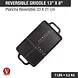 Victoria Reversible cast iron griddle with flat and ridged sides, 33 x 21 cm