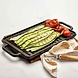 Victoria Reversible cast iron griddle with flat and ridged sides, 33 x 21 cm
