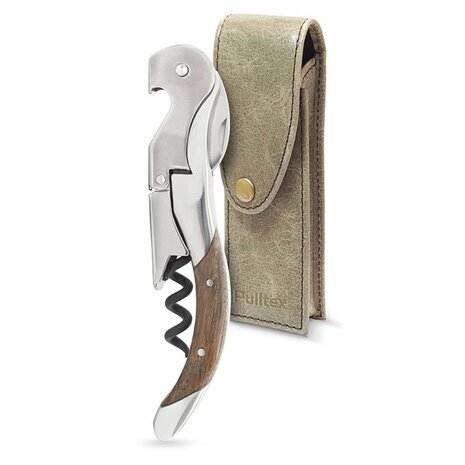 Pulltex Pulltex Toledo two-step waiter's corkscrew with handmade oak wood handle and leather case