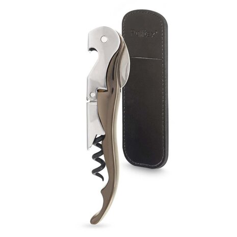 Pulltex Pulltex Classic two-step waiter's corkscrew with double lever and micro-saw foil cutter, graphite Pulltex Pulltex Classic two-step waiter's corkscrew with double lever and micro-saw foil cutter, graphite