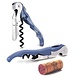 Pulltex Pulltex Classic Colour two-step waiter's corkscrew with double lever and micro-saw foil cutter, blue