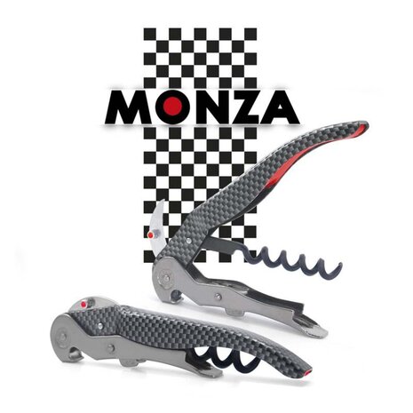 Pulltex Pulltex ClickCut Monza two-step waiter's corkscrew with one-hand ClickCut foil cutter, carbon effect