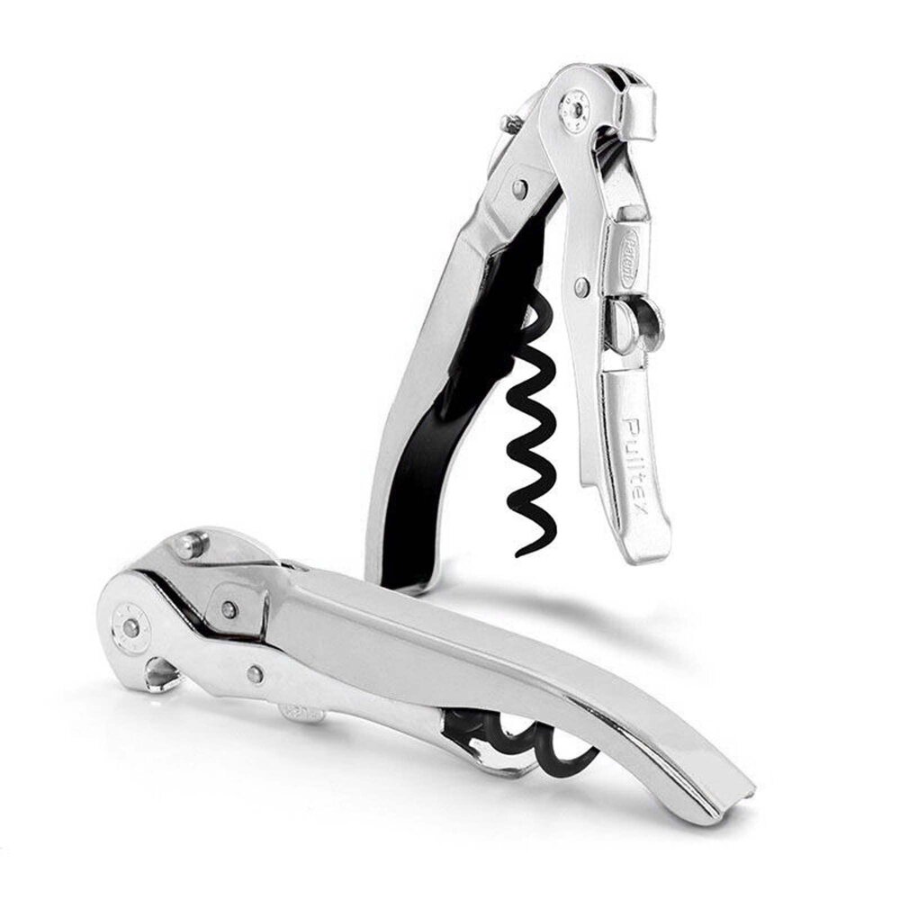 Pulltex Pulltex ClickCut two-step waiter's corkscrew with one-hand ClickCut foil cutter, chrome
