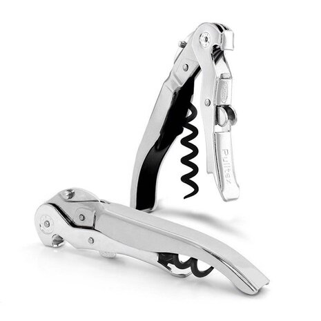 Pulltex Pulltex ClickCut two-step waiter's corkscrew with one-hand ClickCut foil cutter, chrome