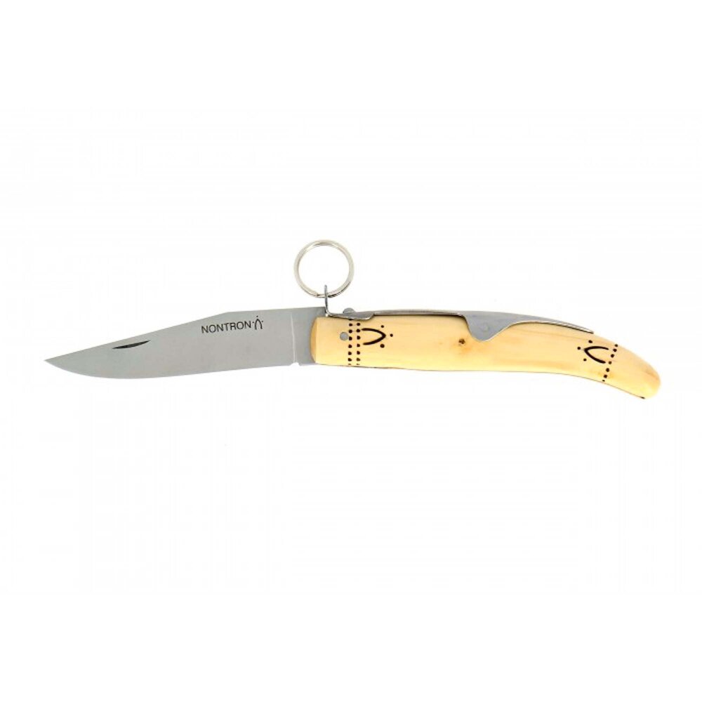Nontron lock knife, 1914-1918 model, with woodburned boxwood handle and T12 blade