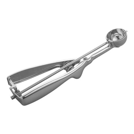 Stainless steel ice cream portioning scoop with 31 mm bowl for even portions Stainless steel ice cream portioning scoop with 31 mm bowl for even portions