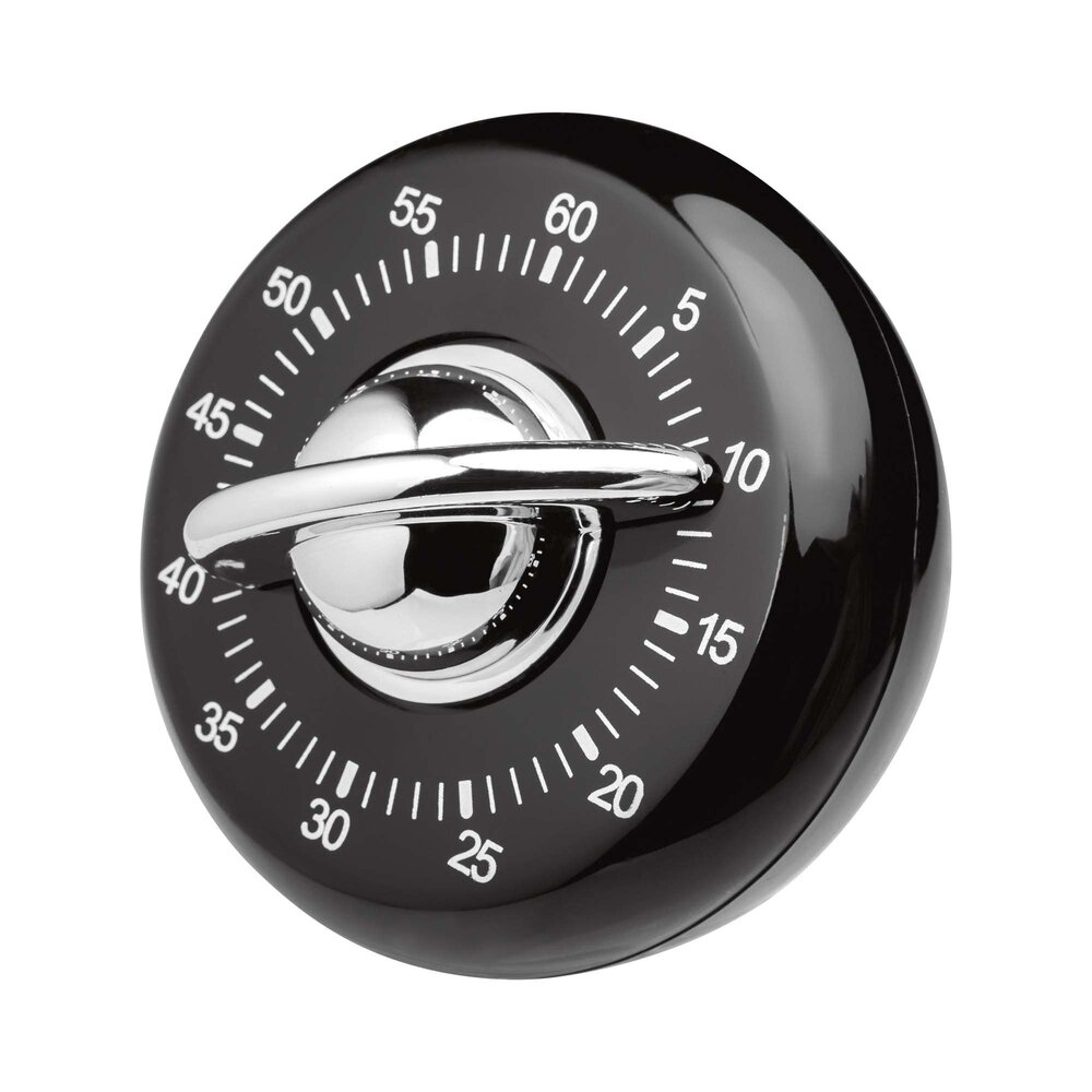 Judge Classic wind-up timer, black and chrome Judge Classic wind-up timer, black and chrome
