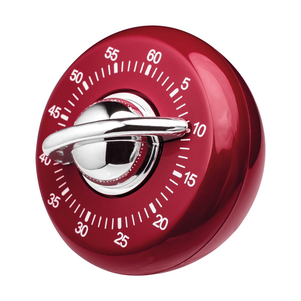 Judge Classic wind-up timer, red and chrome Judge Classic wind-up timer, red and chrome