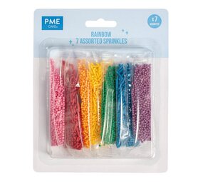 PME 7 Assorted Sprinkles - Rainbow PME 7 Assorted Sprinkles - Rainbow