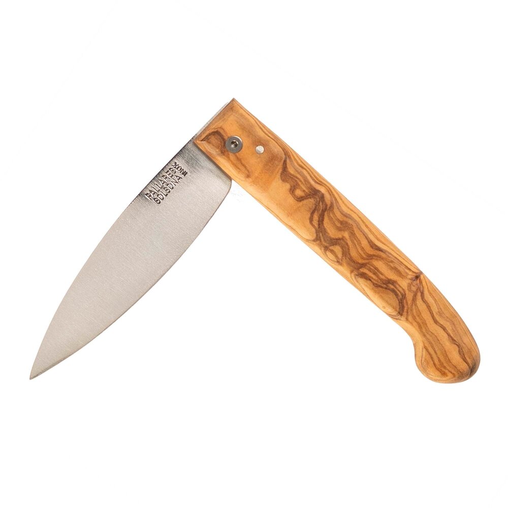 Pallares Solsona Pastor 9cm rvs klapmes olijfhout Pallares Solsona Pastor 9cm rvs klapmes olijfhout