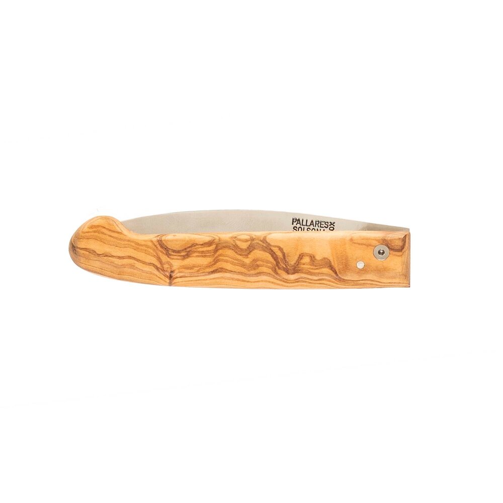 Pallares Solsona Pastor 9cm rvs klapmes olijfhout Pallares Solsona Pastor 9cm rvs klapmes olijfhout