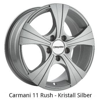 Carmani Wheels Carmani " 11 Rusch " 7,5 x 17 Audi,Ford,Fiat,Mercedes,Mitsubishi,Nissan,Renault,Seat,Skoda,VW .....