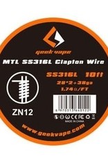 Geek Vape Geek Vape MTL SS316L Clapton Wire (ZN12)