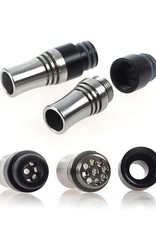 Driptip aus Delrin und Edelstahl mit integriertem Spritzschutz