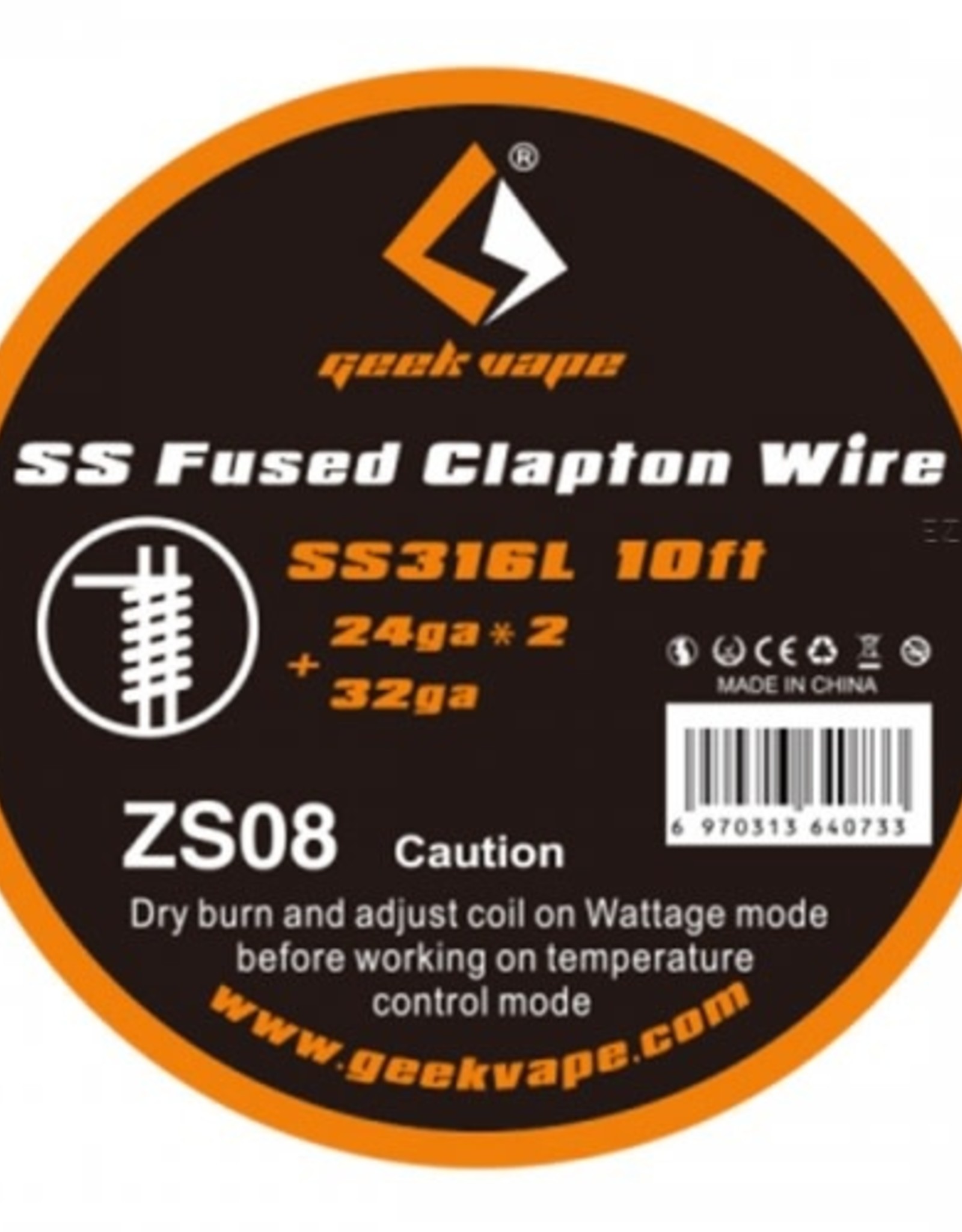 Geek Vape Geek Vape SS316L Fused Clapton Wire (ZS08)