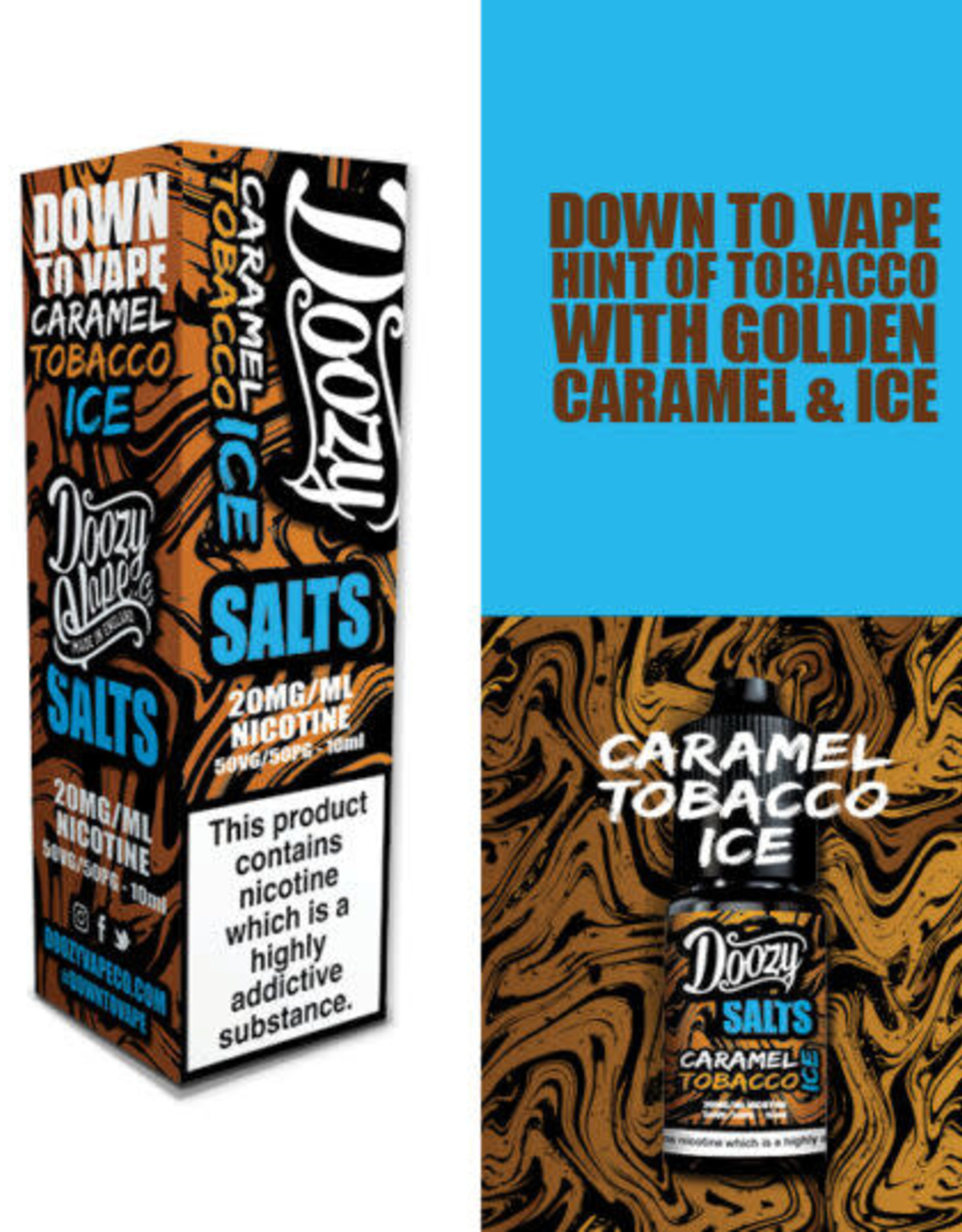 Doozy Vape Doozy Salts - Caramel Tobacco Ice 10ml