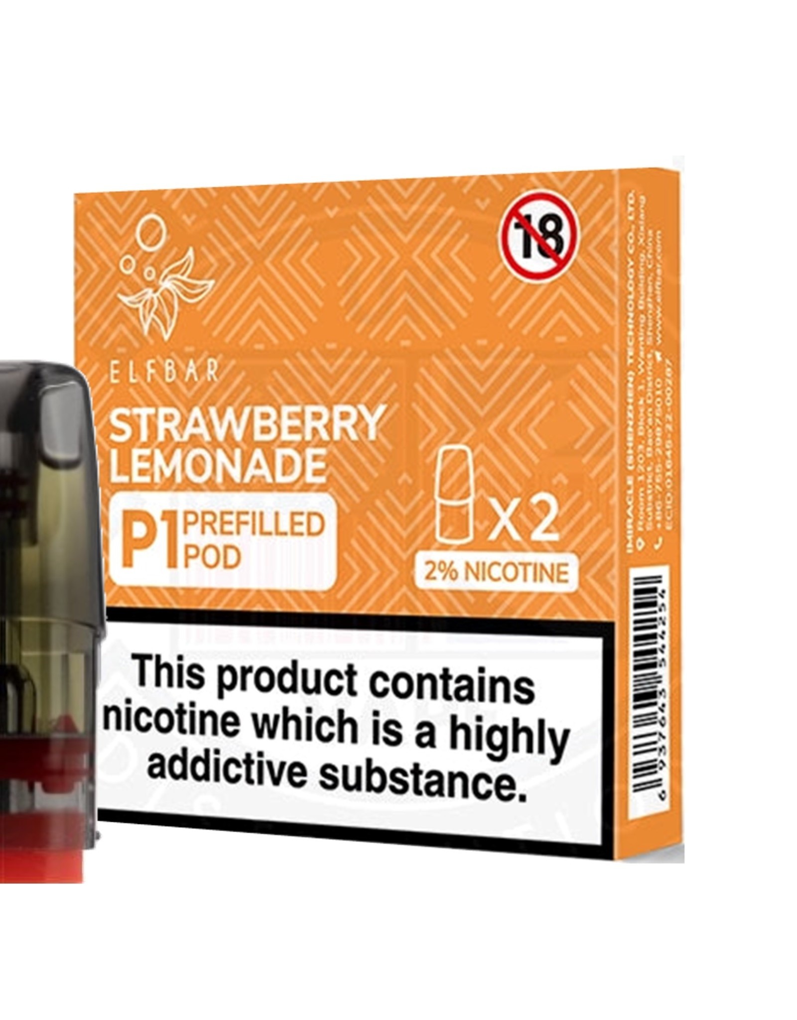 Elf Bar Elf Bar P1 PODs - Strawberry Lemonade (2er pack)