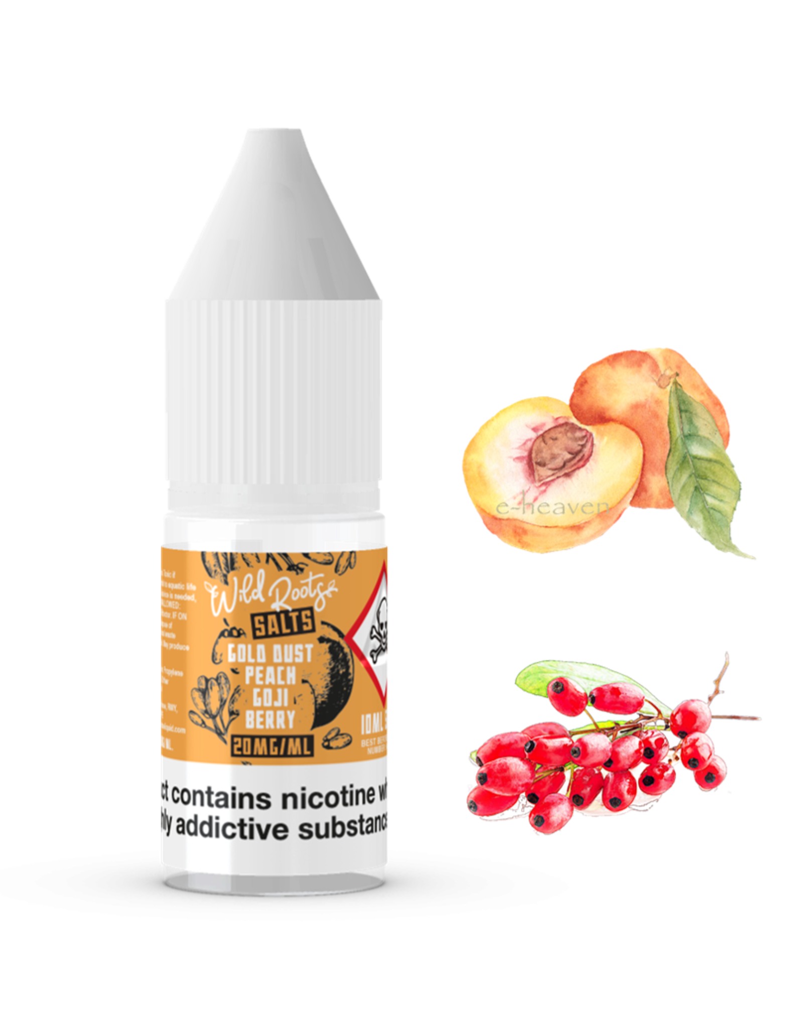 Wild Roots Wild Roots - Gold Dust Peach + Goji Berry 10ml Nicotine Salts