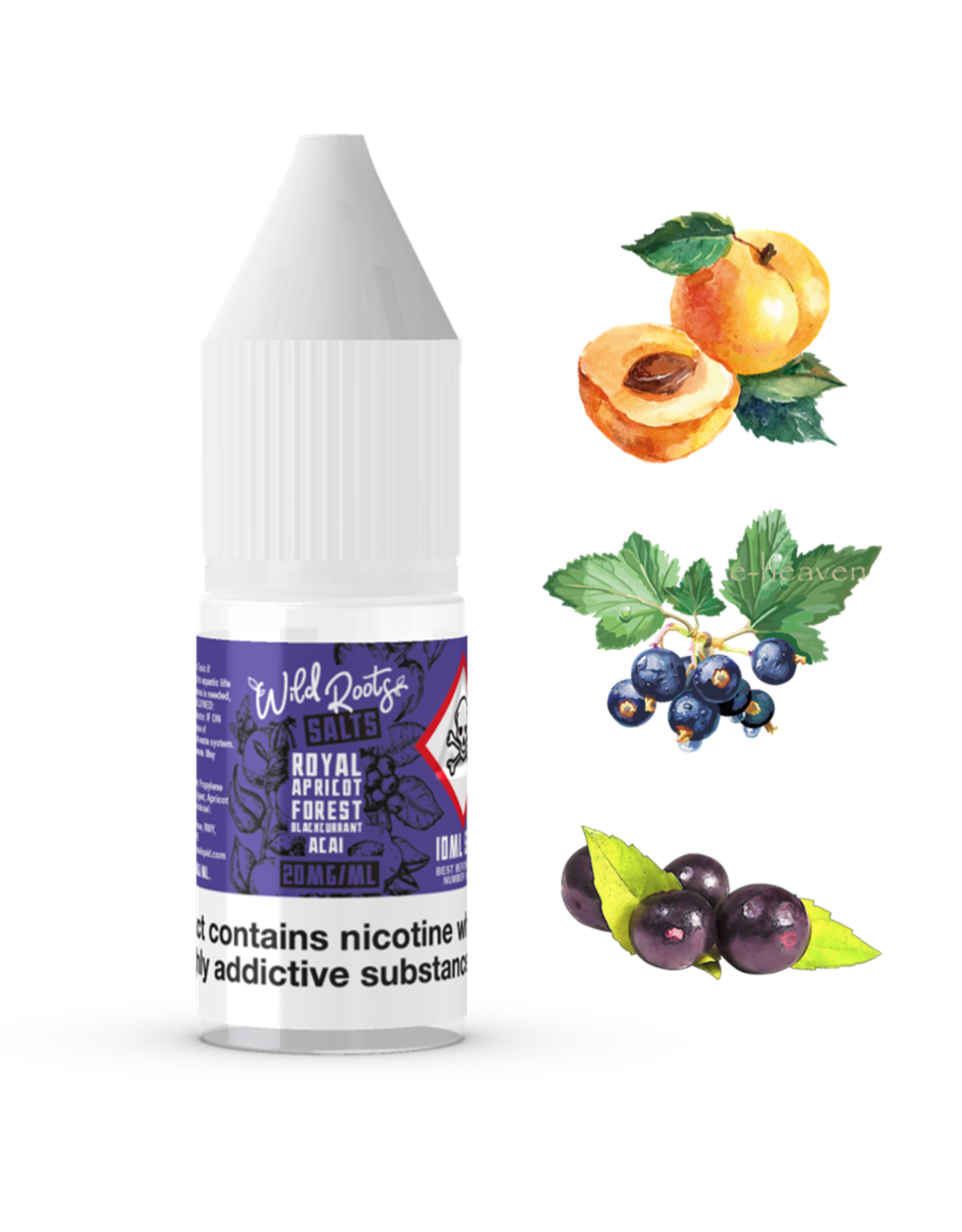 Wild Roots Wild Roots - Royal Apricot + Blackcurrant + Acai 10ml Nicotine Salts