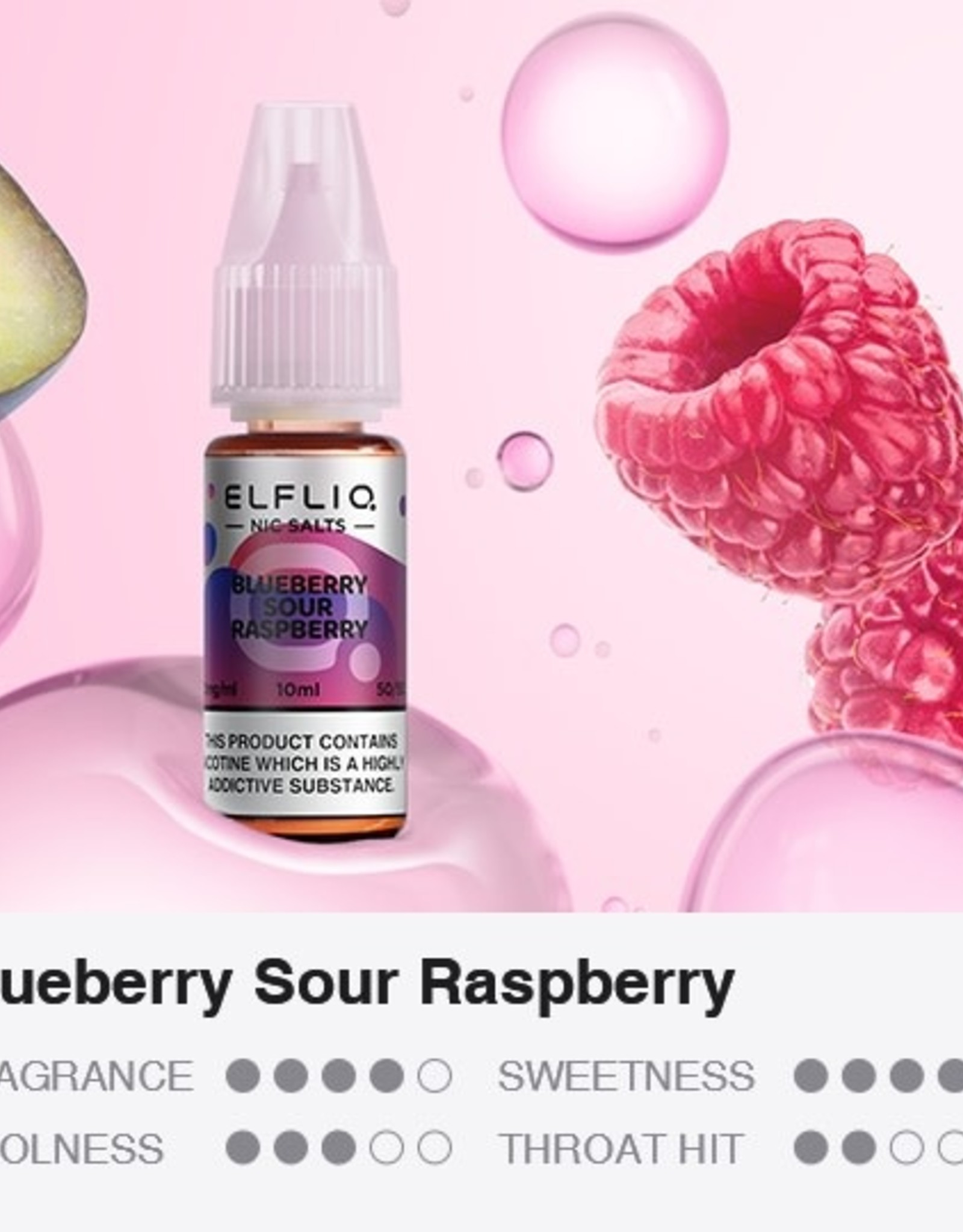 Elf Bar Elf Bar ELFLIQ - Blueberry Sour Raspberry 10ml