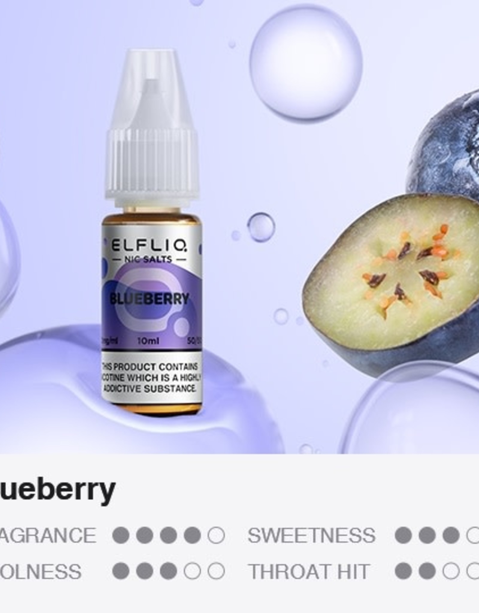 Elf Bar Elf Bar ELFLIQ - Blueberry 10ml