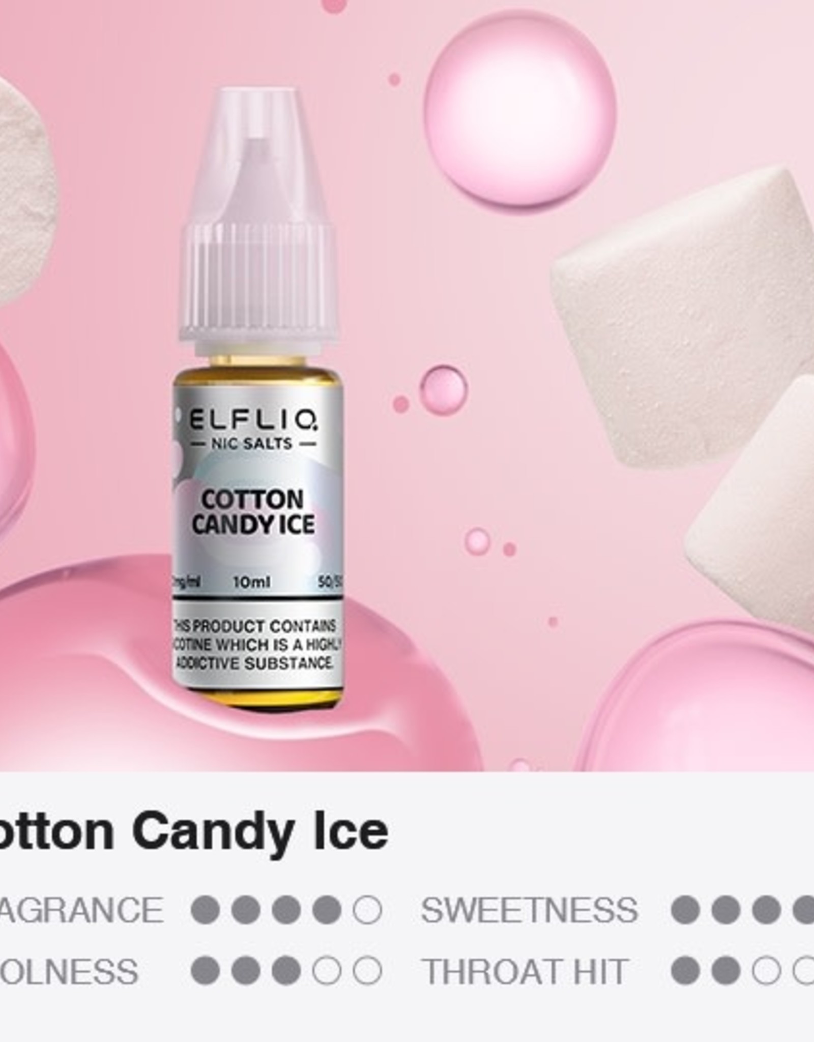 Elf Bar Elf Bar ELFLIQ - Cotton Candy Ice 10ml